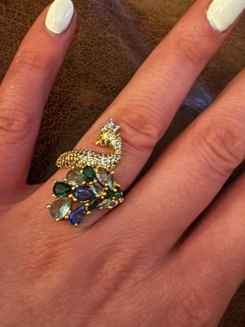 Kate Spade Perfect Plume cocktail ring 8